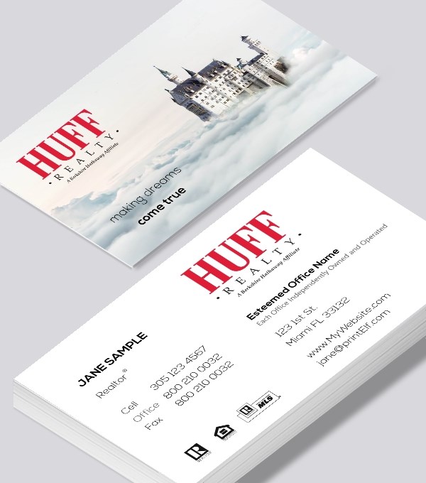  & Modern contemporary business card design - HUFF Making Dreams Come True business card