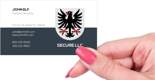 Hand holding business card -  Internet Security business card