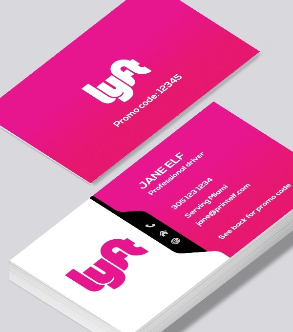  & Modern contemporary business card design - Lyft business card modern