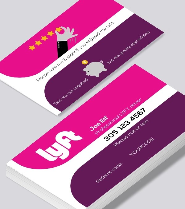  & Modern contemporary business card design - LYFT-with-promo-code-business-card