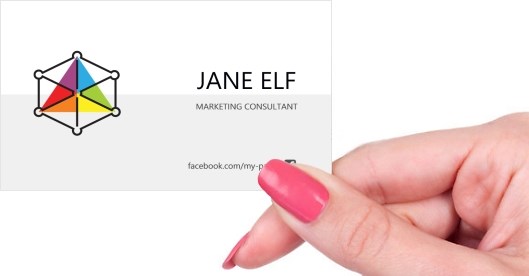 Hand holding business card -  Marketing Consultant business card