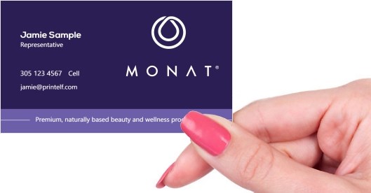 Hand holding business card -  Monat premium nature