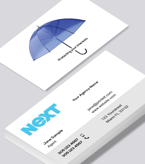  & Modern contemporary business card design - NEXT insurance protection