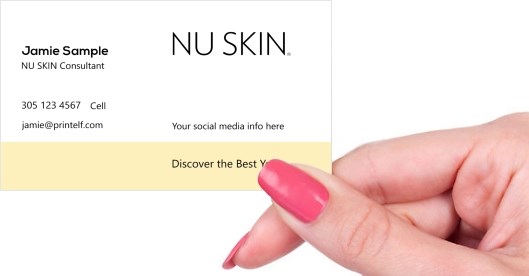 Hand holding business card -  NU SKIN-Professional