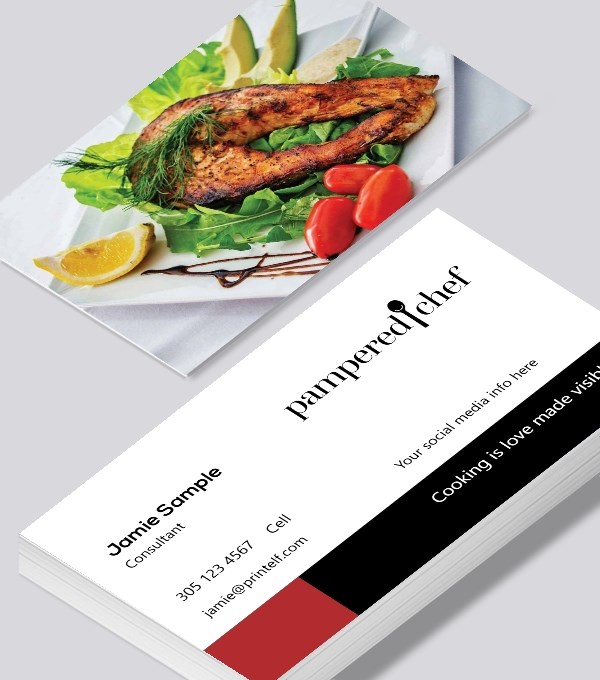  & Modern contemporary business card design - Pampered Chef Consultant