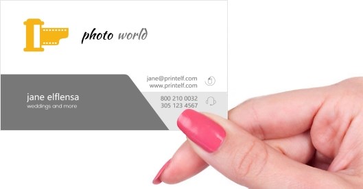 Hand holding business card -  Photography business card