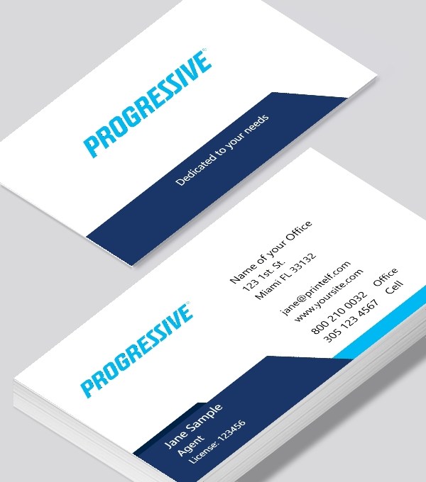  & Modern contemporary business card design - Progressive-Insurance
