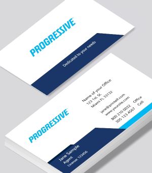 Progressive Insurance business cards