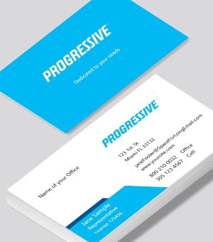 Progressive Insurance Representative business cards