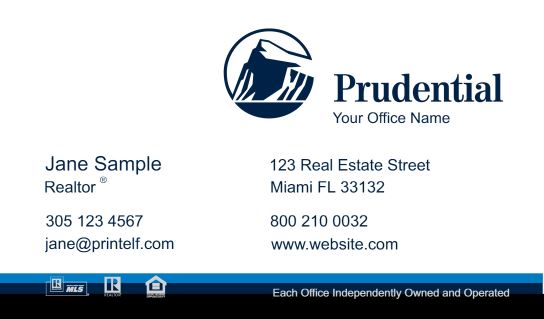 Modern design.Prudential Realtor, Essentual business card