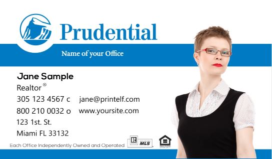 Modern design.Prudential Realtor, Essentual business card for the broker