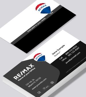 ReMax black gray and white business card