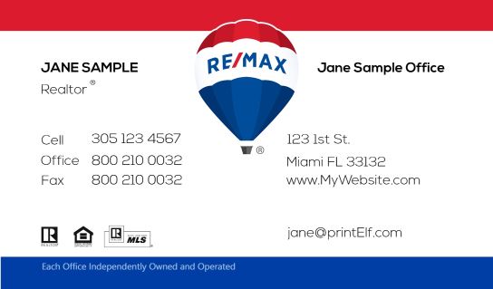 Modern design.Remax classic business card