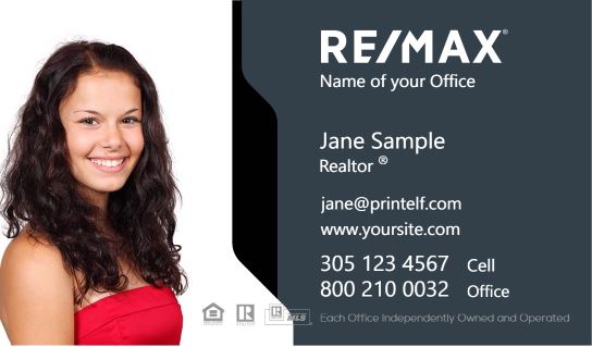 Modern design.High contrast business card design for ReMax