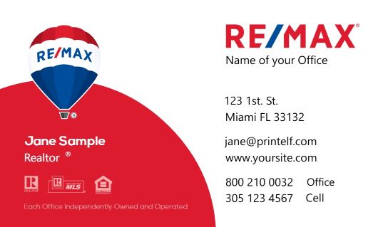 Modern design.Elegant business card design for ReMax