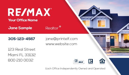 Modern design.Remax Real estate business cards