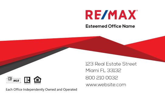 Modern design.Remax roof line business card. Modern and elegant