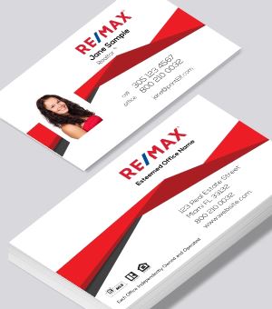 Remax roof line business card. Modern and elegant