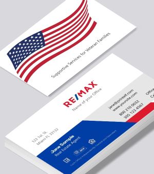 ReMax patriot flag business card