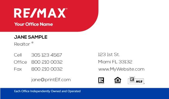 Modern design.Remax corporate business card