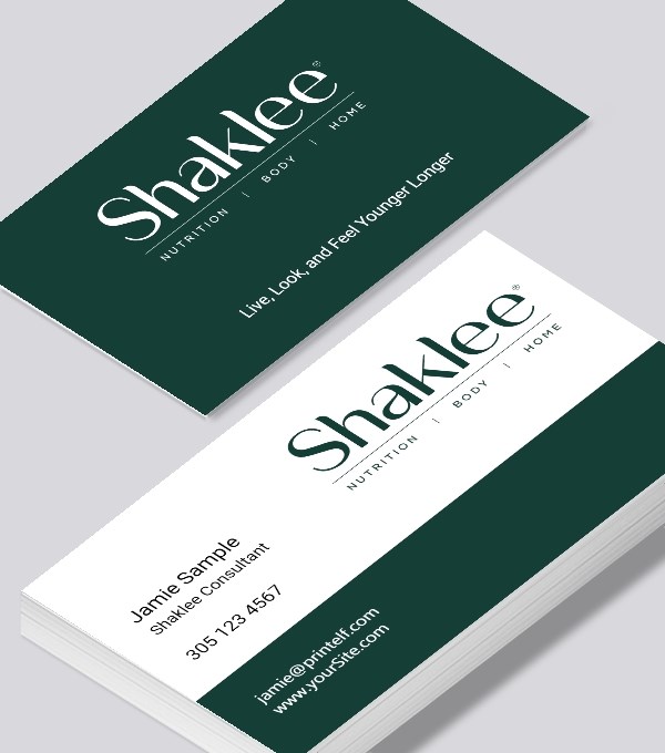  & Modern contemporary business card design - Shaklee health