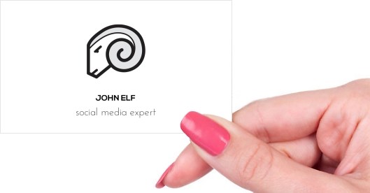 Hand holding business card -  Social Media Expert business card