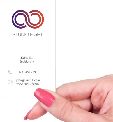 Hand holding business card -  Studio business card