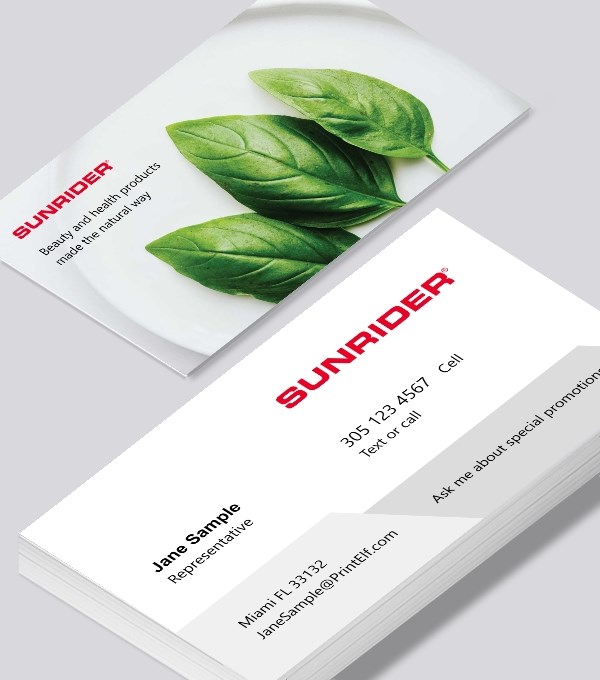  & Modern contemporary business card design - SUNRIDER natural ingredients