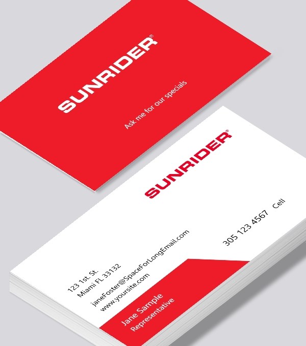  & Modern contemporary business card design - SUNRIDER representative