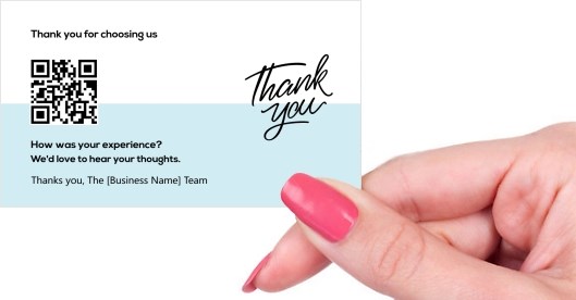 Hand holding business card -  Thank-You-With-Trustpilot