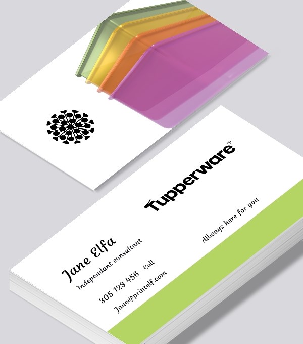  & Modern contemporary business card design - Tupperware Associate