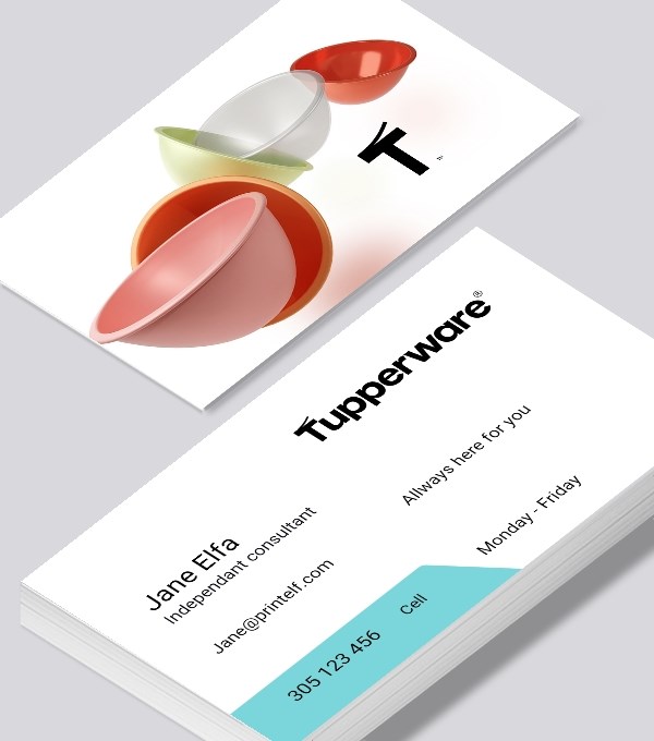  & Modern contemporary business card design - Tupperware-Networking