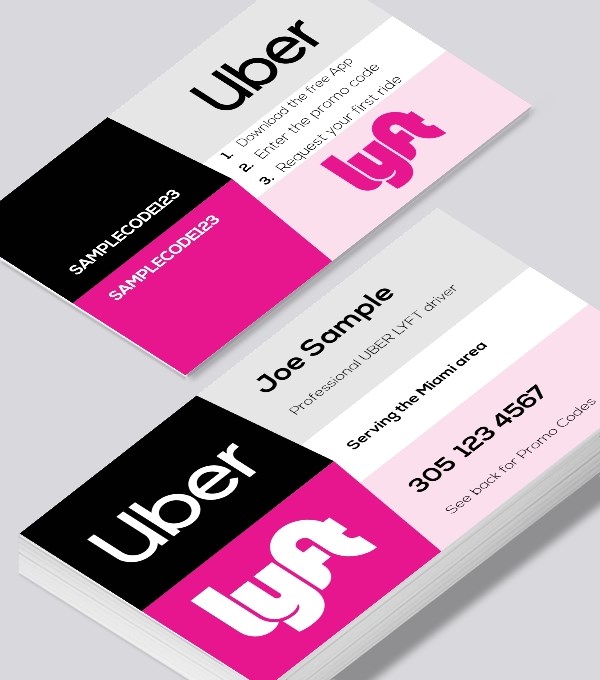  & Modern contemporary business card design - Uber Lyft New logo business card