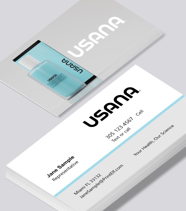  & Modern contemporary business card design - Usana affiliate