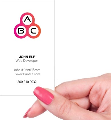 Hand holding business card -  Web Developer business card