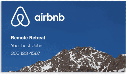 Airbnb business card