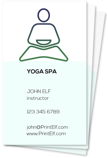 Yoga lessons spa business cards